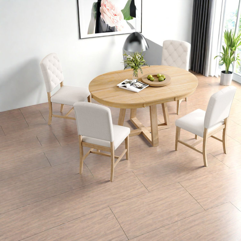 Ensembles de table de salle à manger extensible (doit inclure à la fois la table et la chaise), maison en bois rustique
