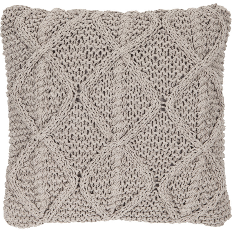 Milan Cotton Throw Pillow, Taupe