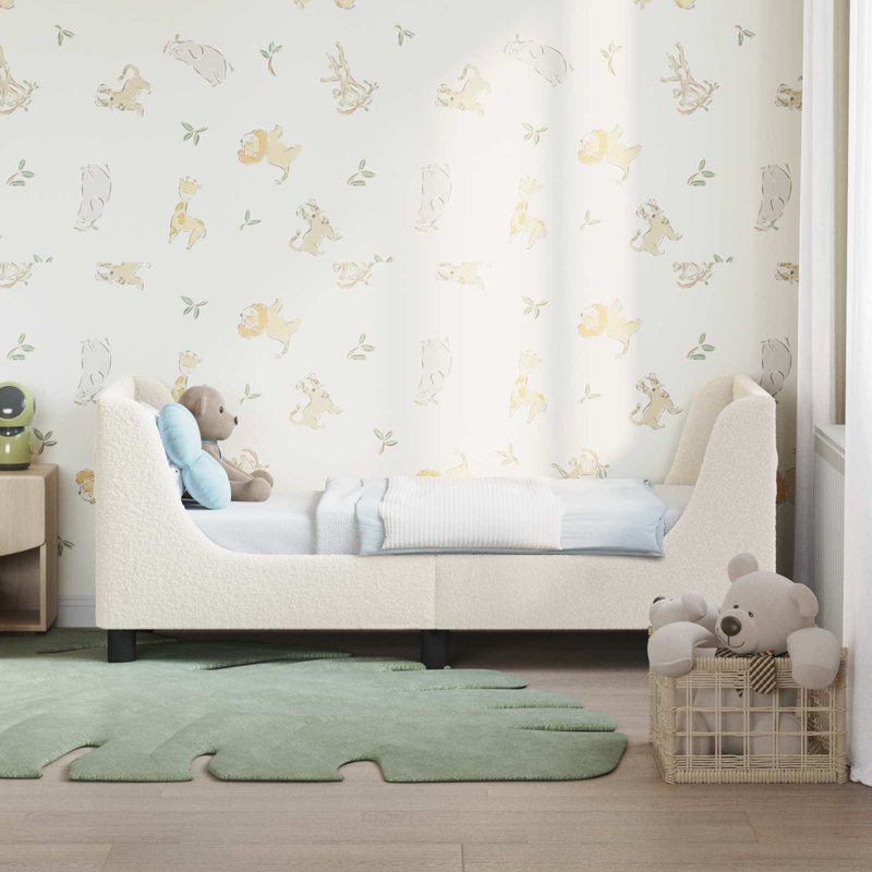Bed Frame, Cot Bed / Toddler (70 x 140cm), Cream/Black
