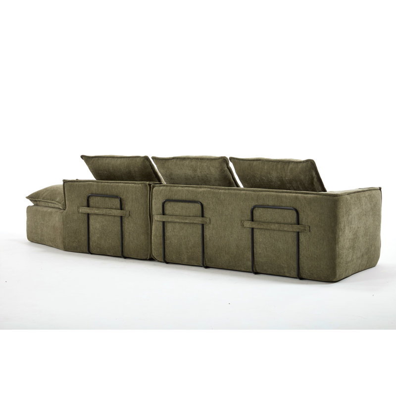 Canapé modulaire Modern, Tissu vert