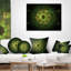 Fleur fractale vert vif en noir - coussin à imprimé floral-29463069-29463072