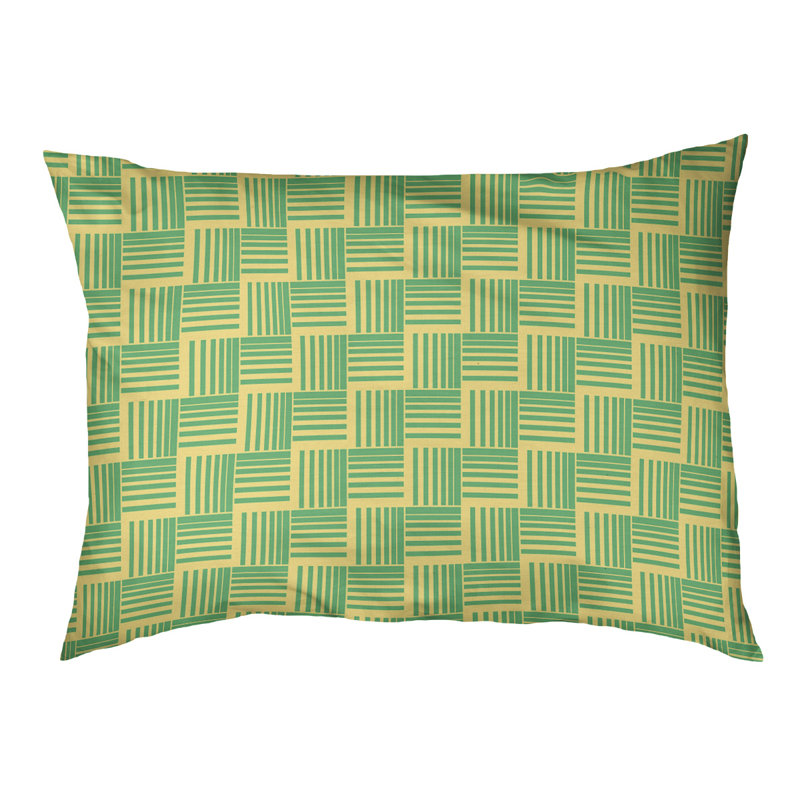 Coussin Cheng, Moyen (l 40 po x P 6,5 po x H 30 po), Jaune/vert