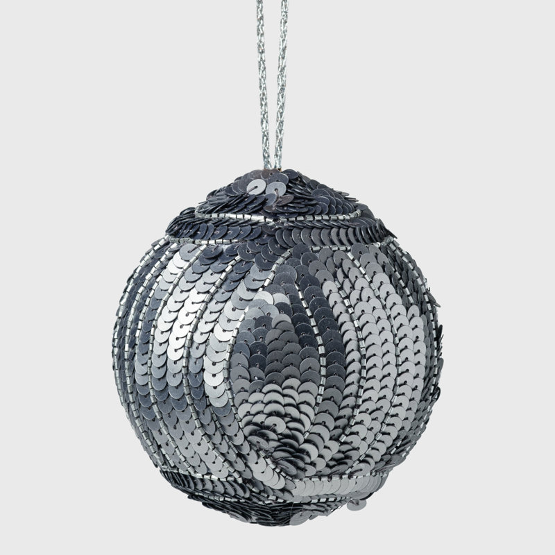 4 in. Handmade Bauble, Silver