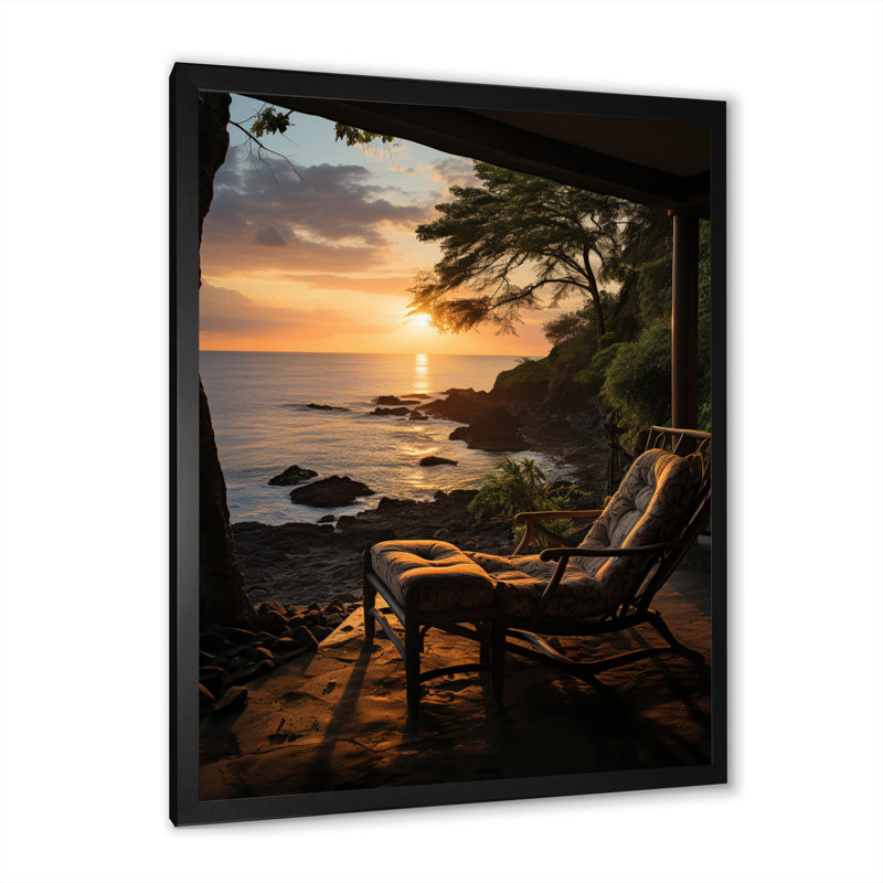 «Beach Photo Tropical Vibes I» sur toile, Cadre photo noir, L 12 po x H 20 po
