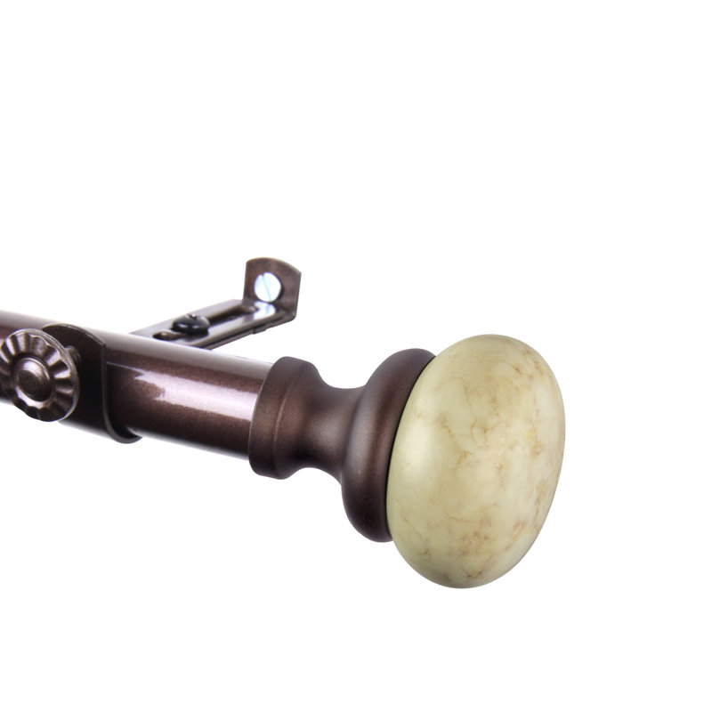 Tringle à rideaux Merlyn 3/4 po de diamètre, 28" – 48", Cacao