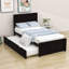 Lit simple en bois avec lit gigogne Deshannon-437580326