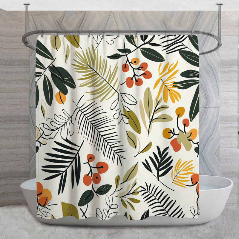 Rideau de douche à motif floral - Bohème bohémien, H 84 po x l 70 po