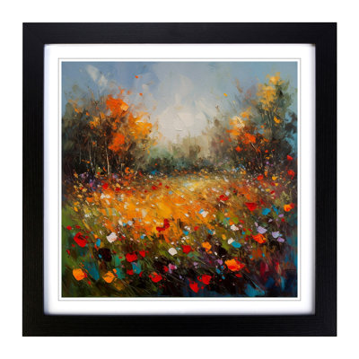 Meadow Palette Knife Painting No.2 - Framed Print