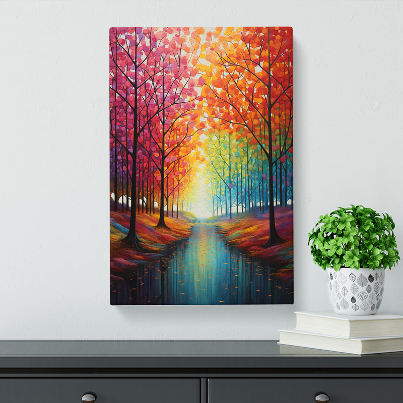 Spring Forest Colour Field No.4 - Wrapped Canvas, 50cm H x 35cm W x 3cm D