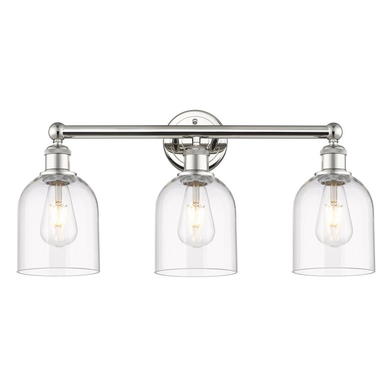 Allysson 3 - Light Dimmable Vanity Light, Clear, Polished Nickel