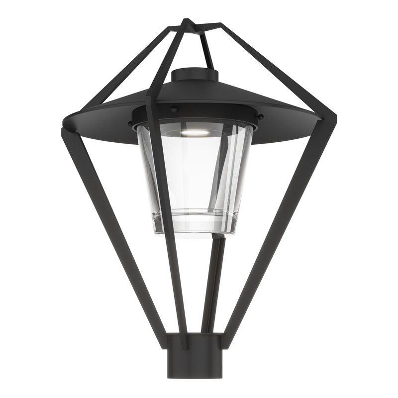 Stellar Post Light - Clear Glass, Coastal Black
