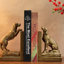 Ensemble de 2 serre-livres décoratifs antiques Labrador - debout et assis