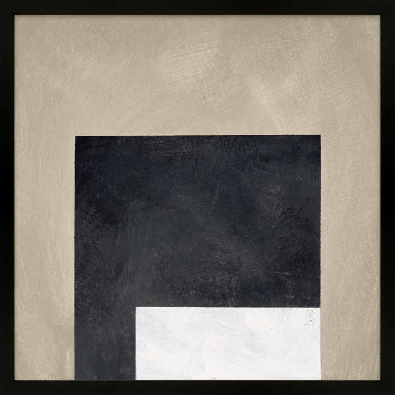 Infinite Black Print by Robert Kamnatnik, 16" H x 16" W x 1.25" D, Black Framed Paper