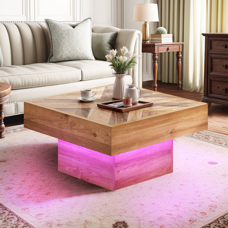Modern Farmhouse Hasancan Coffee Table with Storage and Drawers, Natural
