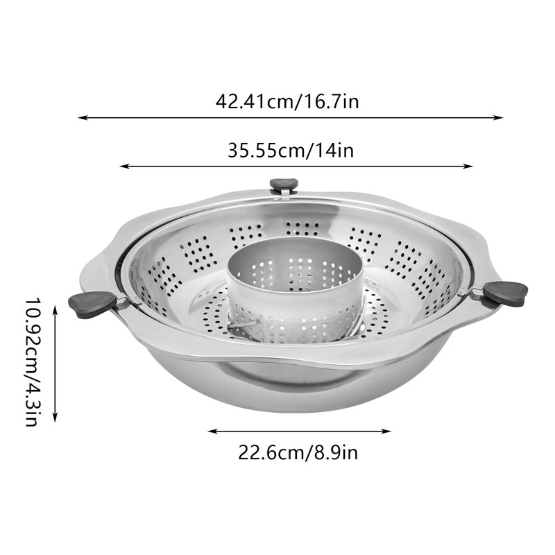 SUNYOU Non-Stick Stainless Steel Soup Pot