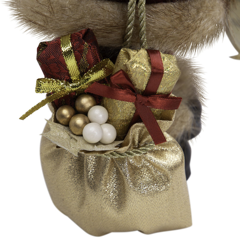 Père Noël avec chiffre de Noël, H 12 po x l 8 po x P 6 po
