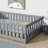 Twin Size Rubber Wood Floor Bed With Safety Guardrails & No Door-2101207139