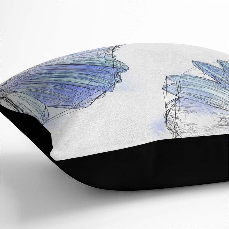 Square Throw Cushion, 55cm H x 55cm W x 20cm D, Black
