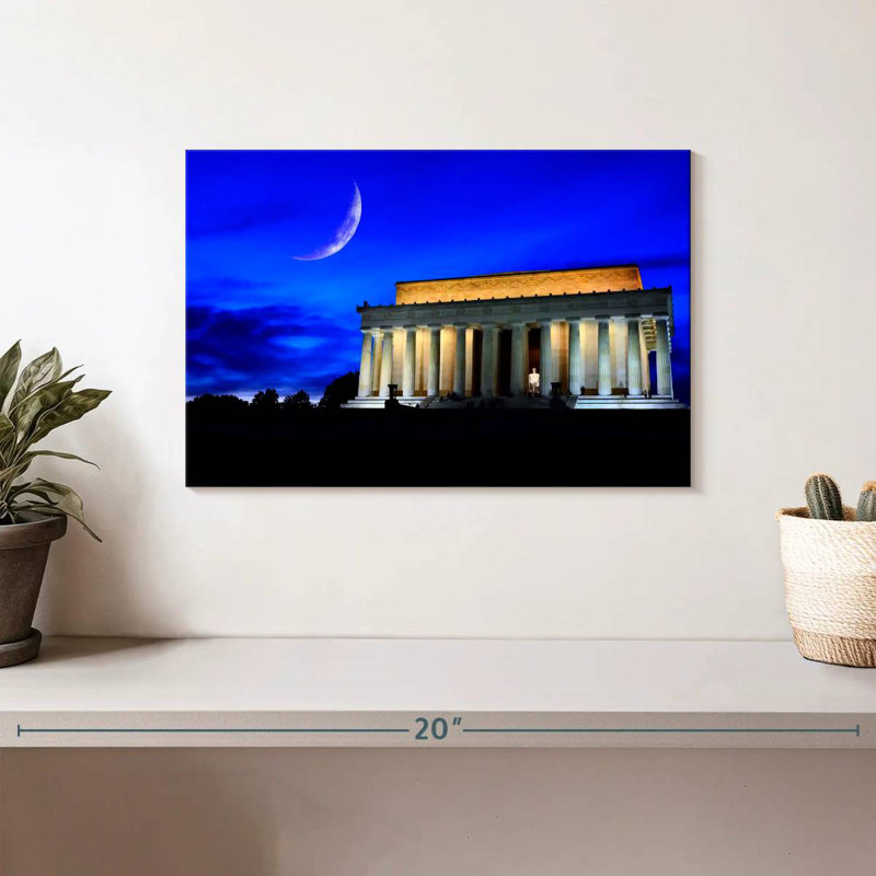 Lilie Lincoln Memorial la nuit, H 8 po x l 12 po