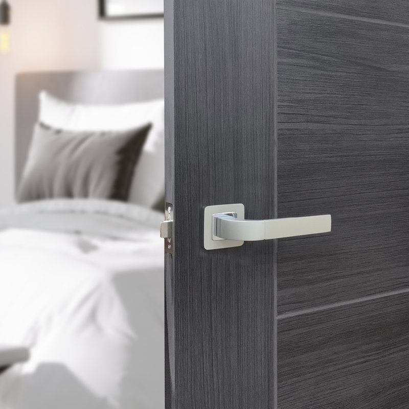 Houston Door Handle Latch Pack - Standard, Light Grey