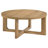 Wai 3-Piece Round Wood Coffee Table and 2 End Tables Set with Curved Open Bases, Light Oak-387293340-387293341