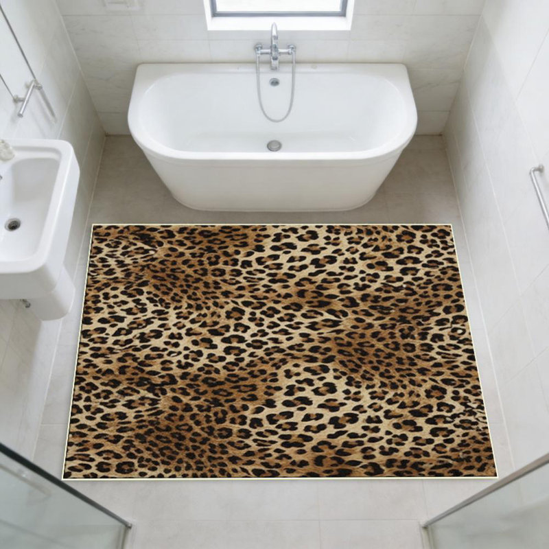 Leopard Print Area Rug, Soft And Lightweight, Suitable For All Seasons, Easy To Maintain And Easy To Clean, Machine Washable Carpet Floor Mat, Suitable For Living Room, Bedroom, Hallway, Balcony, Office, Room Decor, Home Decor, Outdoor Decor