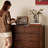Black Walnut Color Solid Wood Accent Cabinet