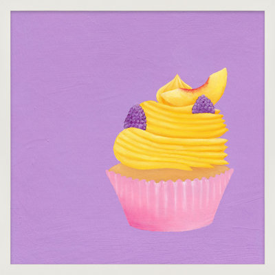 " Peach And Blackberry Cupcake " by Katy Montica
