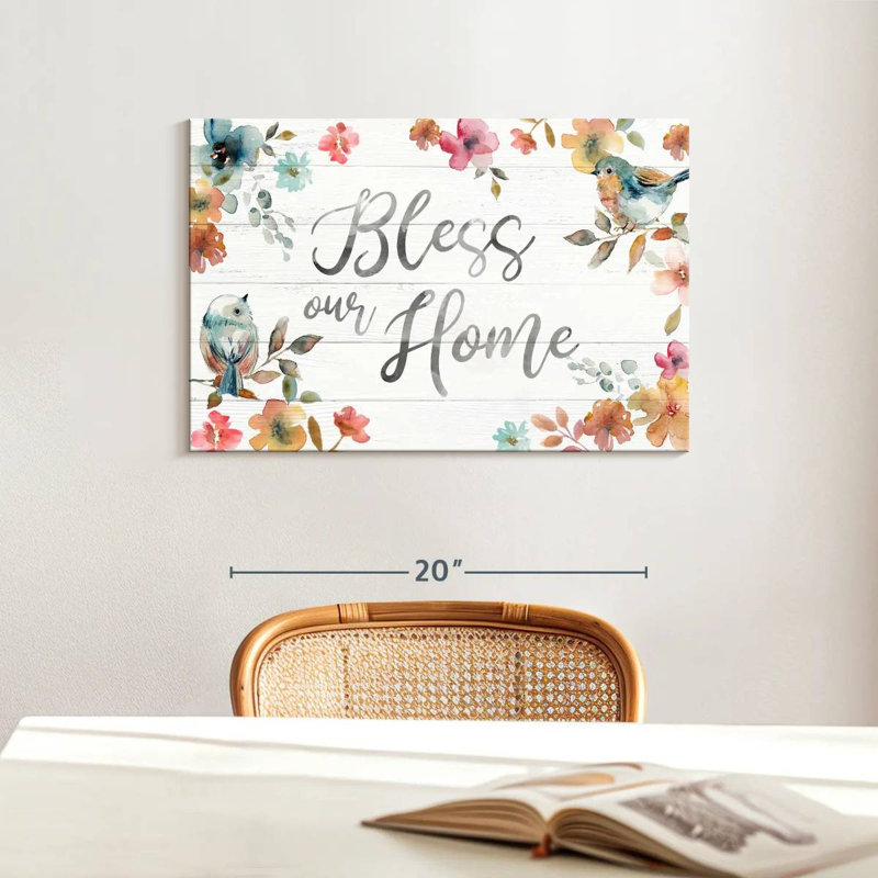 Plaque murale Kema Bless Our Home II, H 16 po x l 24 po