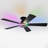 52" 5-blade Flush Mount Ceiling Fans With Lights and Remote, 6 Wind Speeds And Reversible, Modern Low Profile Fan Light For Indoor/covered Outdoor-741159630