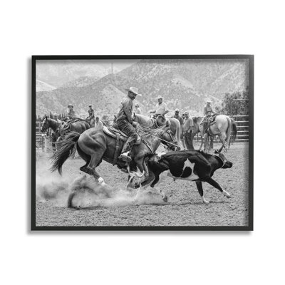 Bc-648_FG " Rodeo Cowboys With Cattle " by Jerry Cowart