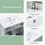 Meuble-lavabo de salle de bain avec lavabo encastré en céramique, tiroir de rangement et tablette réglable