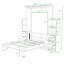 Lit escamotable avec tiroirs, tablettes et lumières DEL Murphy-1079025139-1079025140
