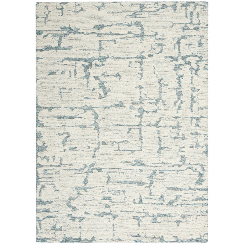CK009 SCULPTURAL Abstract Hand Woven Area Rug, Rectangle 63 x 87cm