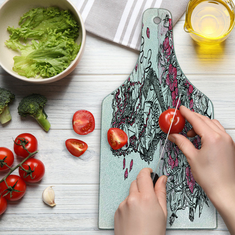 Planche à découper en verre trempé Ambesonne