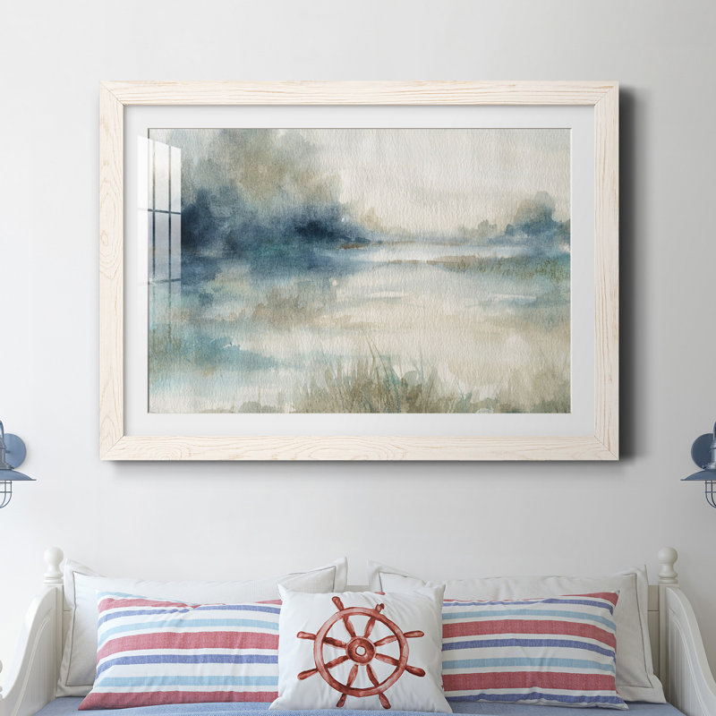 «Still Evening Waters II», reproduction de cadre photo sur papier, H 37,5 po x l 27,5 po x P 1,5 po, Blanc