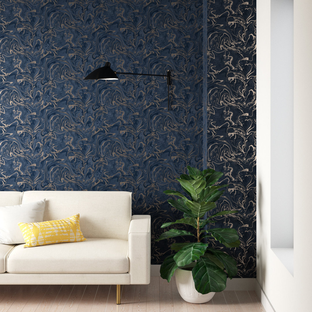 Ambarisha 33' L x 20.5" W Smooth Peel and Stick Wallpaper Roll Wade Logan® 