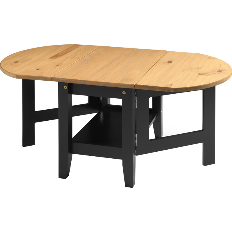 Allbritton Drop Leaf Coffee Table, Black