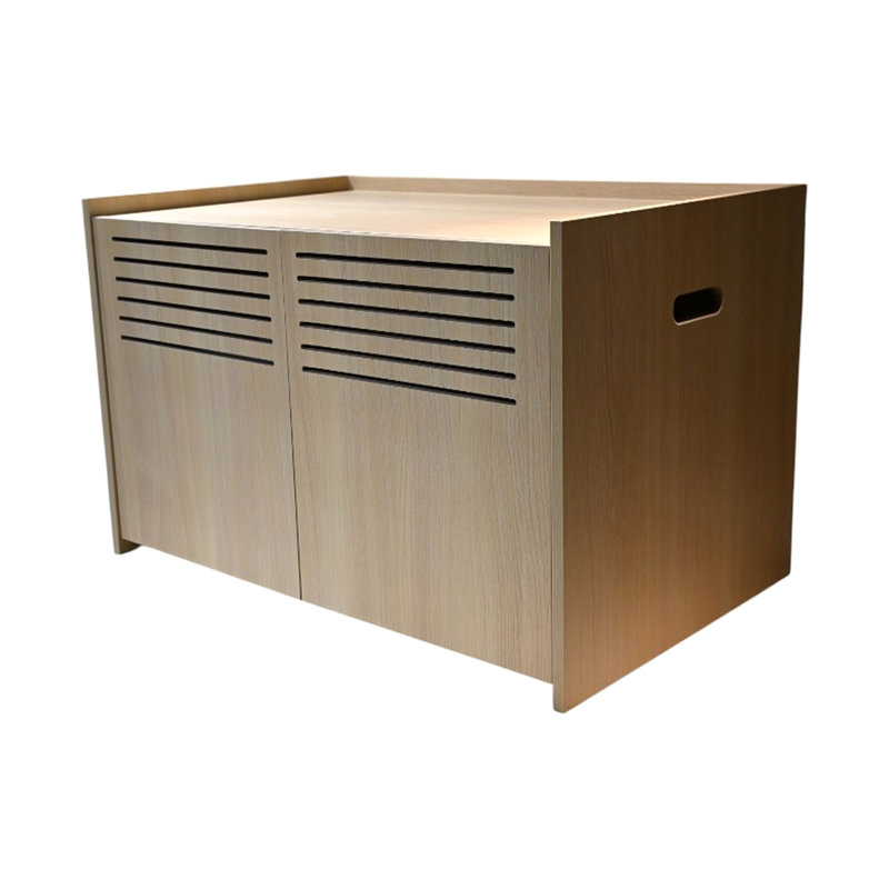 Feline - Inspired Modern Cat House With Scratching Pad And Hidden Litter Box, 32.78" X 20.47" 21", 45.87 Lbs, Fits Compact Spaces Approved Living Rooms