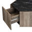 Table basse hexagonale rustique en bois rétro avec 2 tiroirs cachés-253110544