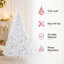 Sapin de Noël artificiel Douglas de 1,80 m préilluminé avec lumières DEL blanc chaud et extrémités de branches réalistes
