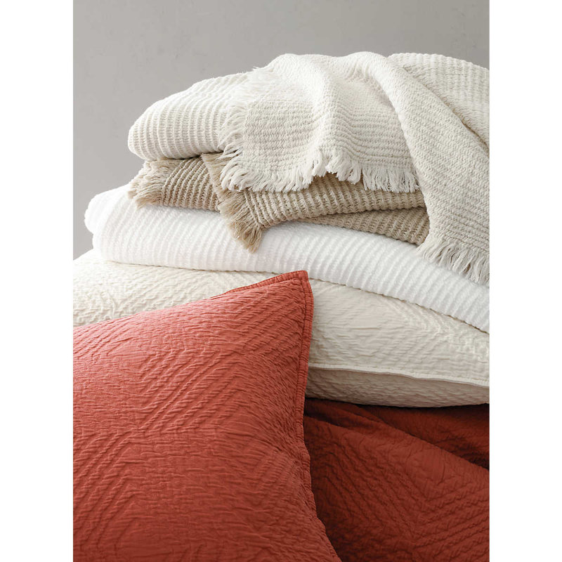 Hoyt Alabaster Full/Queen Woven Cotton Throw Blanket