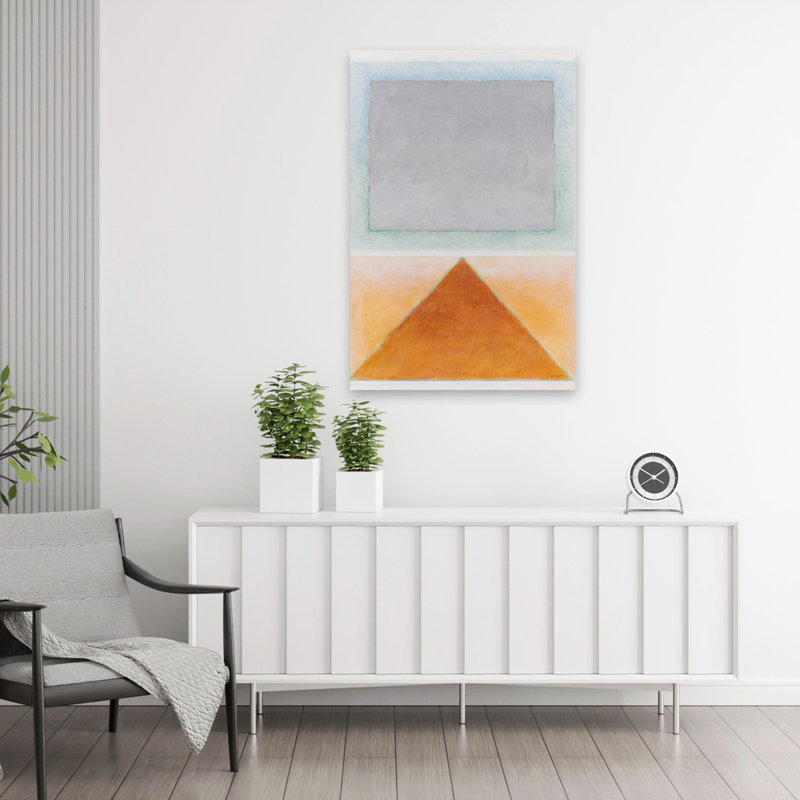 Modern And Contemporary Landscape With Pyramid, 36" H x 24" W