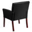Fauteuil de direction latéral capitonné avec pieds en acajou Aveza par Flash Furniture-16761015