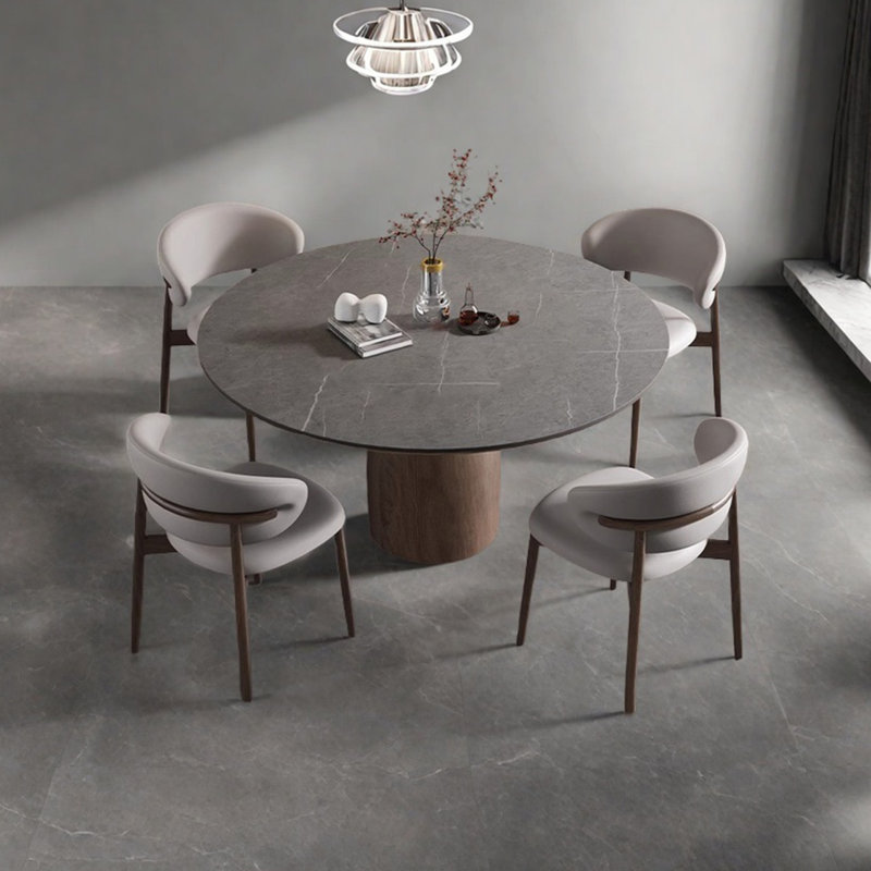 Table de salle à manger ronde en bois massif, H 29,52 po x L 53,14 po x l 53,14 po