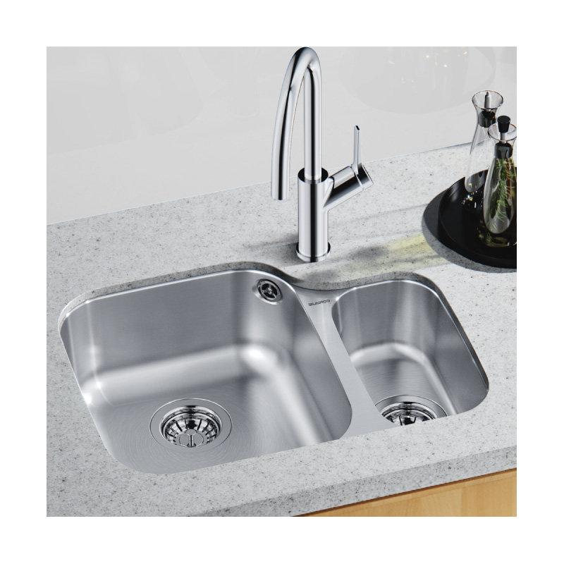 Supreme 59.3 x 46cm 1.5 Bowl Undermount Kitchen Sink, Left