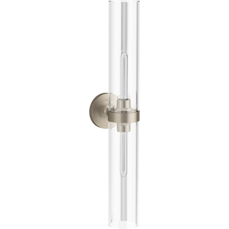 Purist 2 Light Indoor Bathroom Vanity Light Fixture, UL Listed, Vibrant Brushed Bronze, 29.3125" H x 4.75" W x 6.875" D