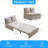 Modern Convertible Sofa Bed With Linen Fabric - Easy Pull-out Design Transforms From 43.5" Armless Sofa To 79.9" Bed, High-quality Sponge & Metal Frame-685468945
