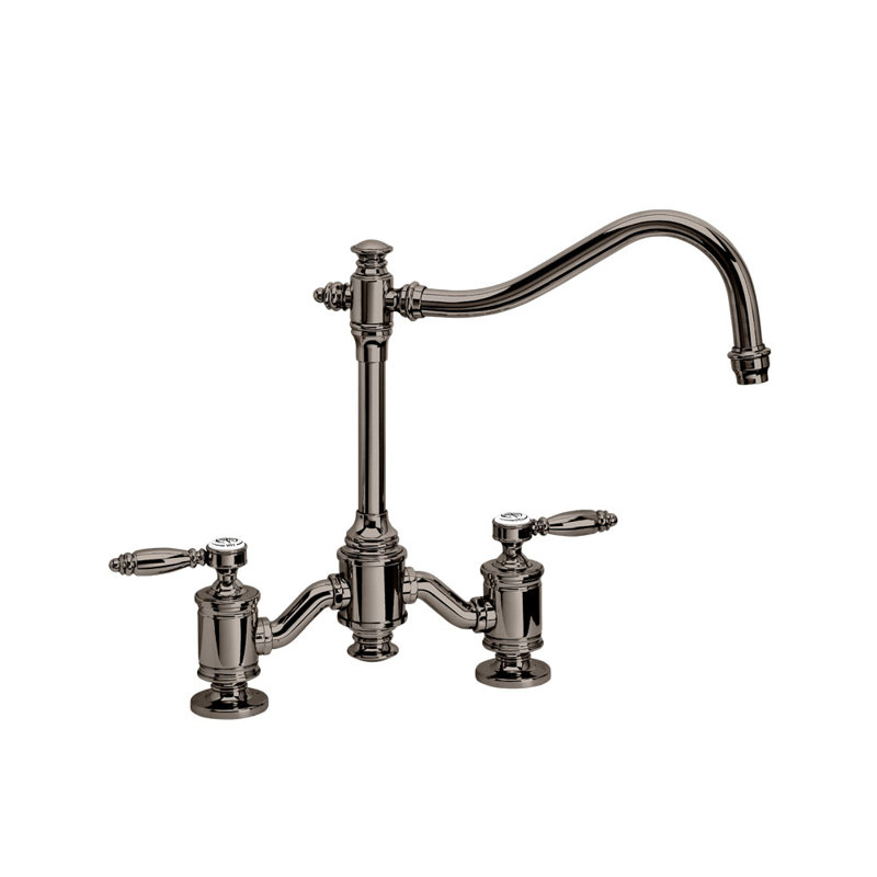 Annapolis Bridge Faucet - Lever Handles, Black Nickel