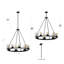 Lustre en roue de chariot pour îlot de cuisine Hylton-1778519860